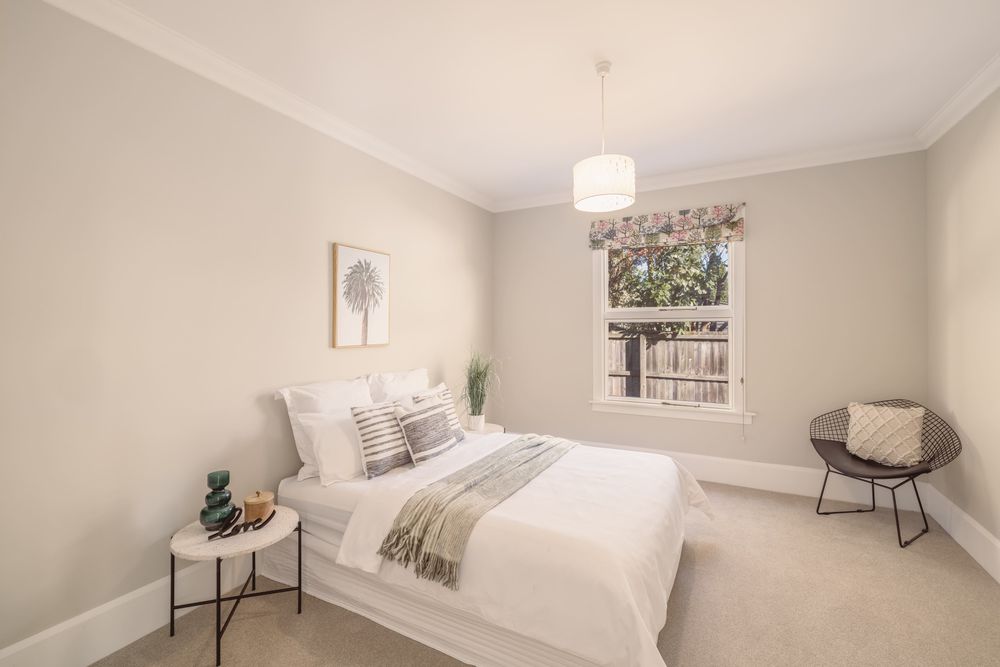 Conway Street bedroom in soft neutrals