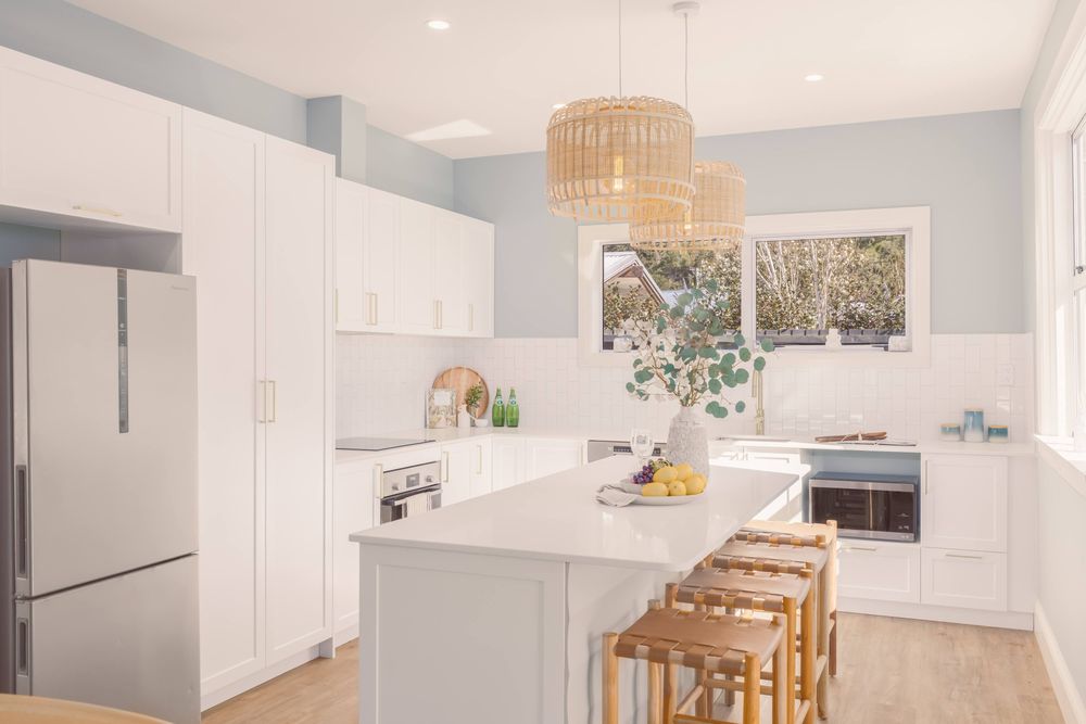 Duncan Street kitchen island with pendant lights